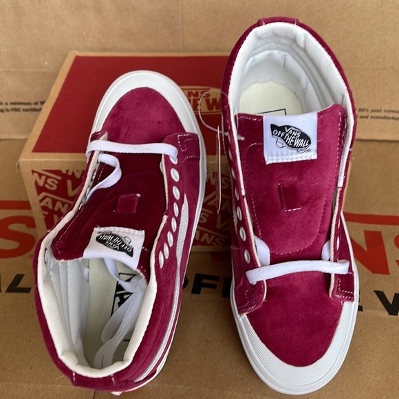 Vans Sk8-Hi Reissue 13 Velvet Beet Red/True White sneakers WMNS - Picture 13 of 16